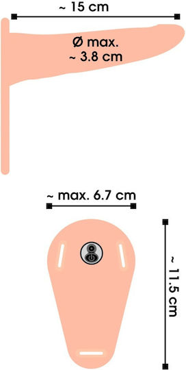 You2Toys Harness με Dildo και Δόνηση σε Μαύρο Χρώμα