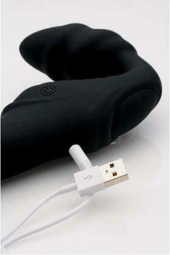 Strap U Pro Rider Strapless Strap-on Vibrator Strapless Strap On with Dildo 21.60cm with Vibration in Black Color