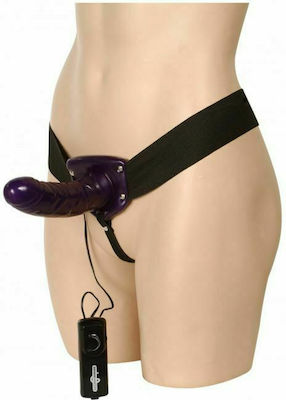 Seven Creations Vibrating Alias Female Strap On Harness with Dildo 15cm Purple