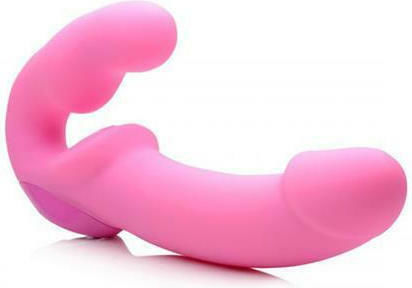 Strap U Urge Strapless Strap On Vibrator Без презрамки Страп-он с Дилдо 24см с вибрация в Розов цвят