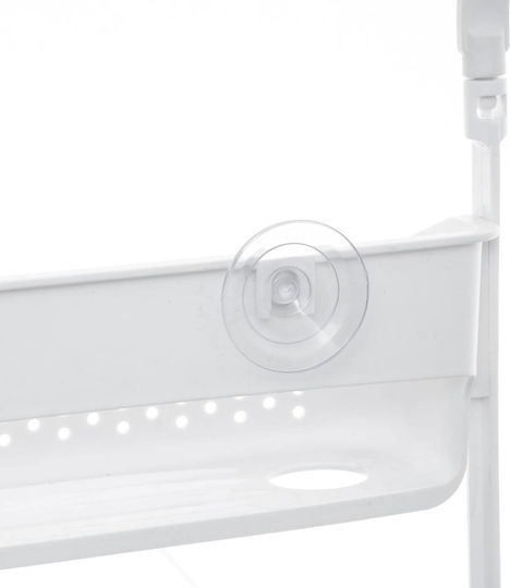 5Five 160922A Wall Mounted Bathroom Shelf Plastic with 2 Shelves 31.5x11x70cm White