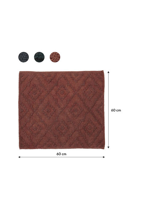 Sealskin Badematte Baumwolle Platz Aztec 800100 Dark Pink 60x60cm
