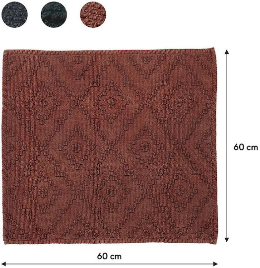 Sealskin Badematte Baumwolle Platz Aztec 800100 Dark Pink 60x60cm