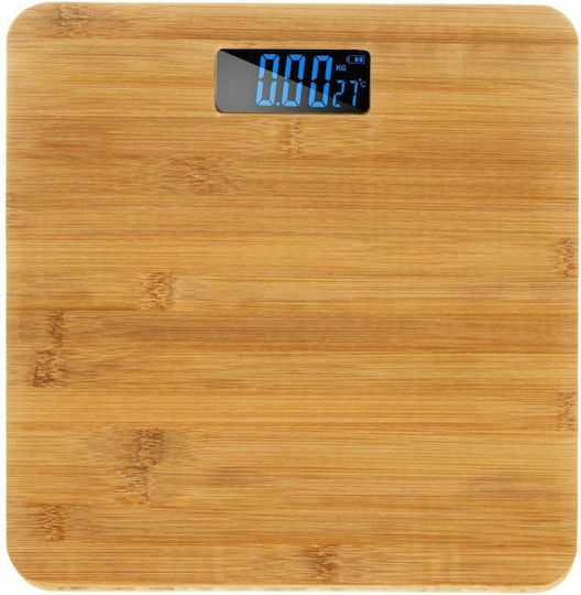 Bamboo 28x28x3cm Ψηφιακή Ζυγαριά 180kg Καφέ