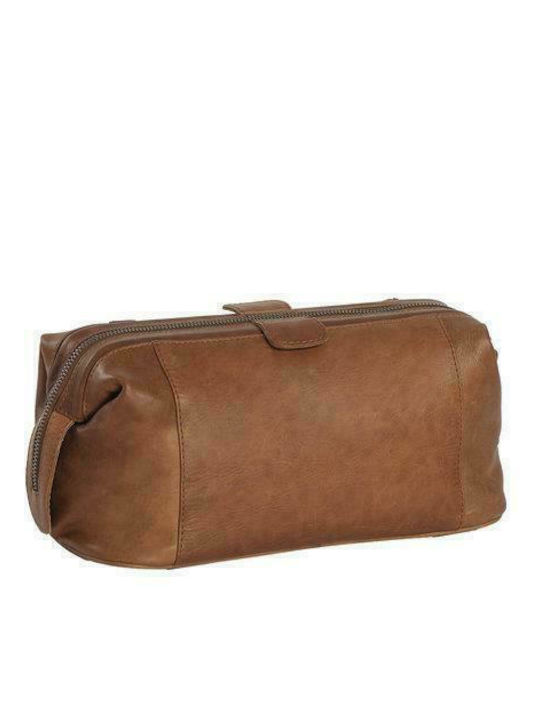 The Chesterfield Brand Toiletry Bag in Tabac Brown color 14cm