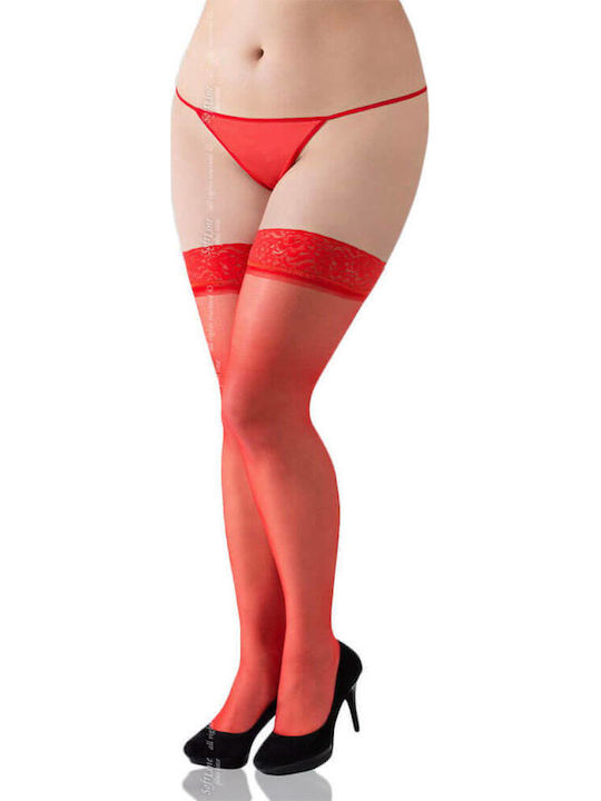 Softline 5514 Stockings Sexy Κάλτσες Κόκκινες