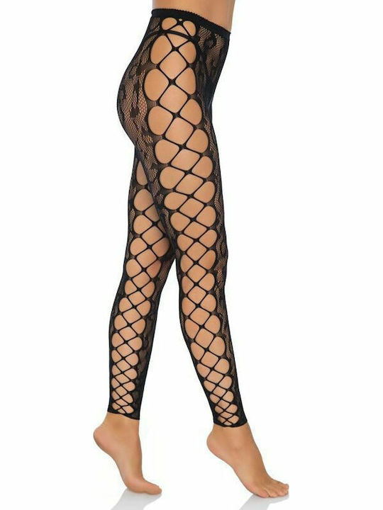 Leg Avenue Dresuri Sexy Ciorapi Fără Picior și Fără Fund Negru