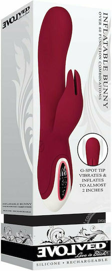 Evolved Novelties Inflatable Bunny Vibrator Vibrator Iepurele Roșu