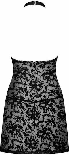 Obsessive Softily Set Babydoll Sexy Chemise și tanga Black