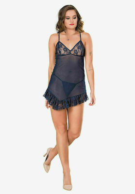 Moongirl 10082 Sara Set Babydoll Sexy Baby Doll Plus Dimensiune Navy Blue MG10082