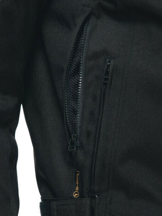 Dainese Veloce D-Dry Χειμερινό Ανδρικό Μπουφάν Μηχανής Cordura Αδιάβροχο Black/White/Lava-Red