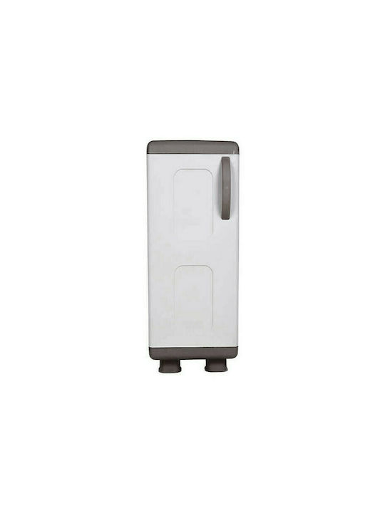 Single-Door Rea Plastic Outdoor Cabinet with 2 Shelves Suitable for Small Spaces Grey / Anthracite 36x44x96 cm