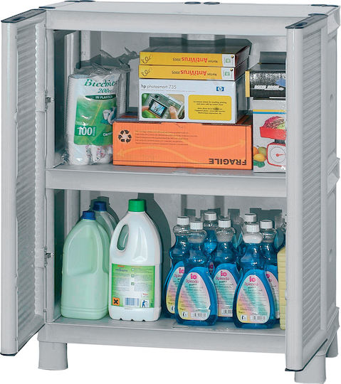 Double-Leaf Cabinet Made of Polypropylene with 1 Shelf 70x39x92 cm