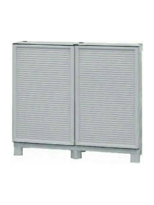 Dulap cu două uși Plastic cu Separator & 1 Raft 100x39x92cm