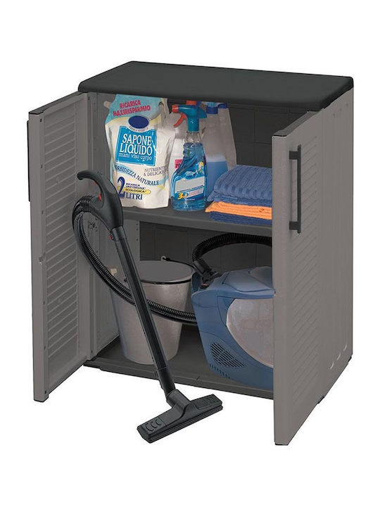 Double-Leaf Cabinet Made of Polypropylene with 1 Shelf 68x37x84 cm