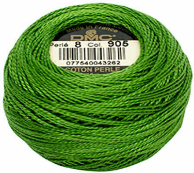 DMC Garn Stickerei Cotton Perle No8 Baumwolle Grün 87m 10g 87m