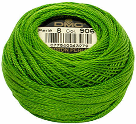 DMC Thread Embroidery Cotton Perle No8 Cotton Green 87m 10g 87m