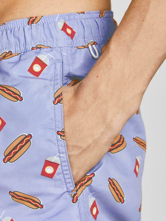Herren Badebekleidung Shorts Lila mit Mustern