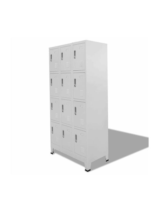 Шкаф Метал с 12 шкафчета 90x45x180бр