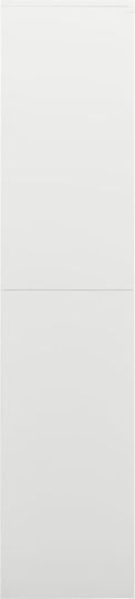 Zweiflügeliger Schrank Metallisch mit Trennwand & 5 Regale White 90x40x180cm