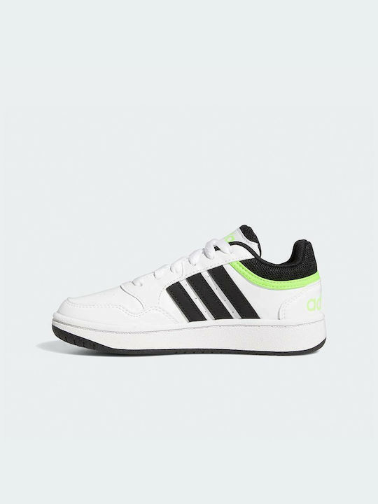 Adidas Kids Sports Shoes Basketball Hoops 3.0 K Cloud White / Core Black / Solar Green