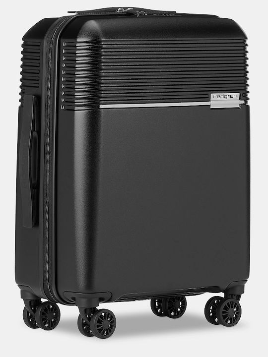 Hedgren stripe HLNO01XS Βαλίτσα Ταξιδίου Καμπίνας Σκληρή Μαύρη με 4 Ρόδες Ύψους 55εκ.