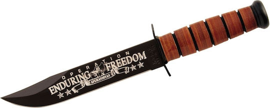 Ka-Bar USMC Afghanistan Survival Knife Brown with Leather Sheath