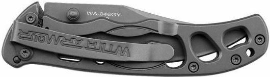 AlpinPro Alligator Pocket Knife Gray