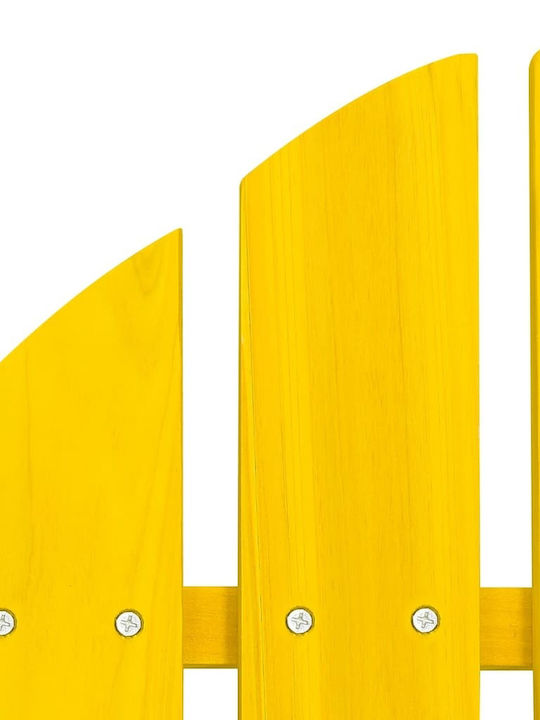 Deckchair Wooden Adirondack Yellow 147.5x70x88.5cm.