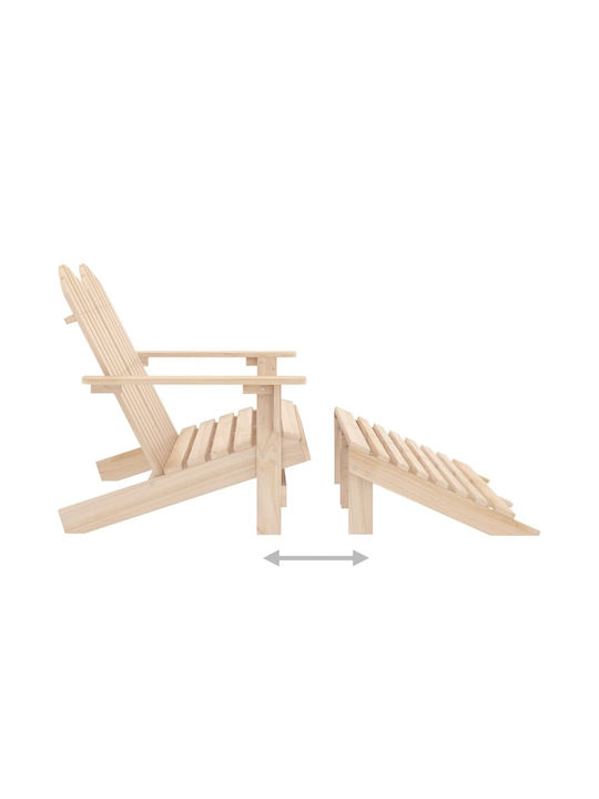 Liegestuhl Doppelter Hölzernes Adirondack Braun 119.5x147.5x89.5cm.