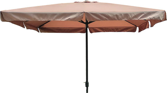 Umbrelă Pătrată Metalică Bej 3x3m