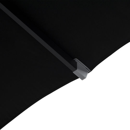 Professionelle Rundschreiben Aluminium Sonnenschirm Eleazar Schwarz Φ3xΥ2.83m
