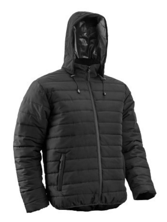 Coverguard YAKI Bărbați Jachetă de lucru cu glugă Negru