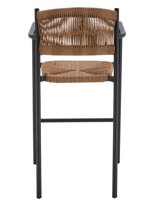 Scaun Bar De Exterior Din Aluminiu Antracit 55.5x58x107cm
