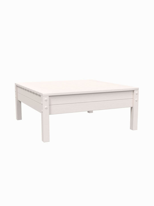 vidaXL 3-Sitzer Outdoor-Sofa Hölzernes mit Kissen 63.5x63.5x62.5cm