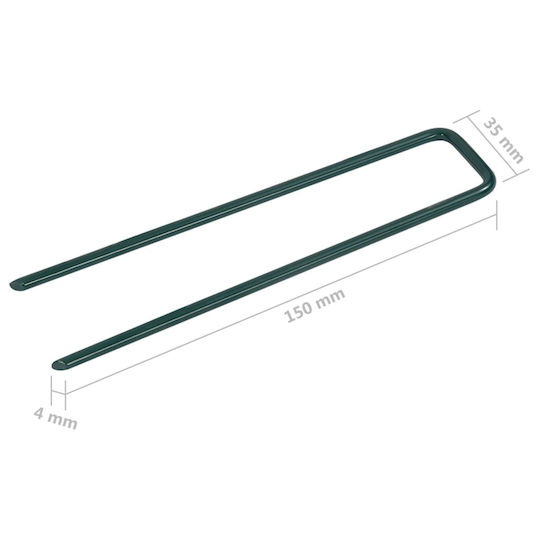 vidaXL Σύνδεσμος για Πέργκολα από Μέταλλο 15x3.5cm 50τμχ σε U Σχήμα