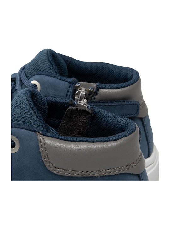 Seneca Bay Leather Kids Boots with Laces Blue
