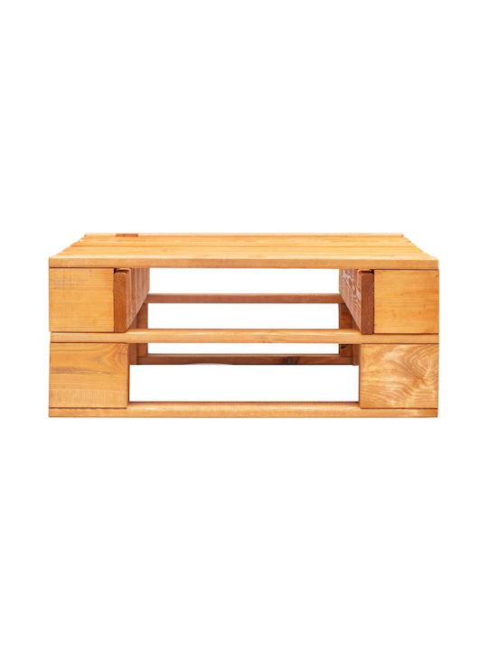 Hölzernes Außenbereich-Hocker Würfel mit Kissen Melly / Himmelblau 60x60x25cm