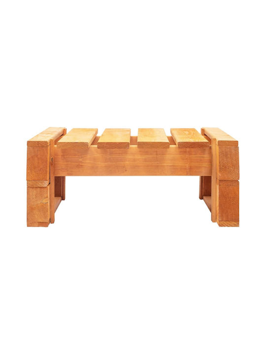 Hölzernes Außenbereich-Hocker Würfel mit Kissen Melly / Himmelblau 60x60x25cm