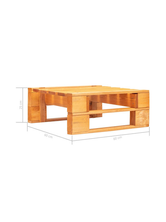 Hölzernes Außenbereich-Hocker Würfel mit Kissen Melly / Himmelblau 60x60x25cm