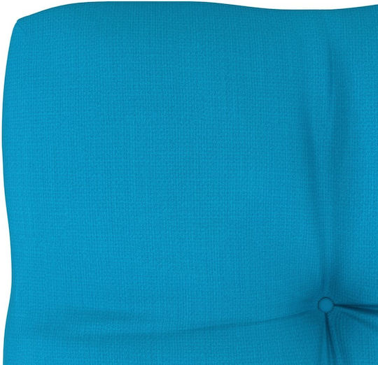 Wooden Cube Outdoor Stool with Cushion Melly / Blue 60x60x25cm