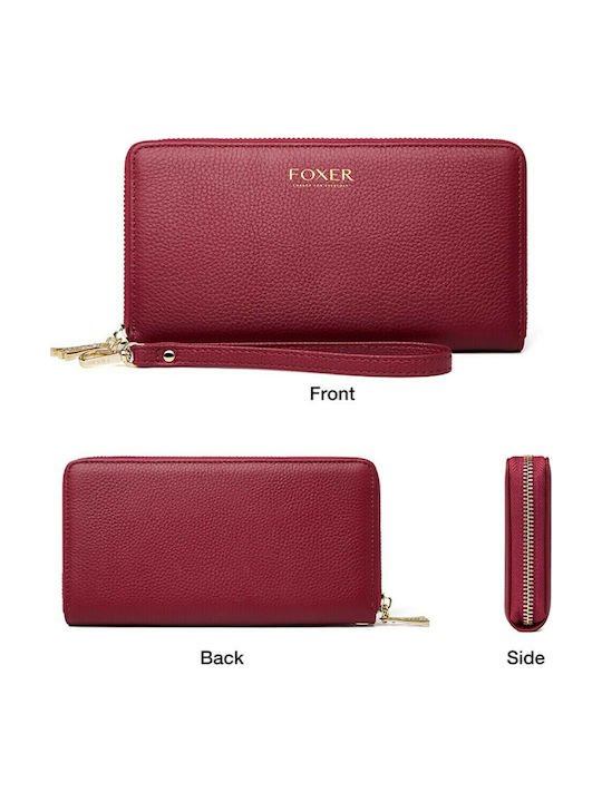 Large Leather Women's Wallet Red