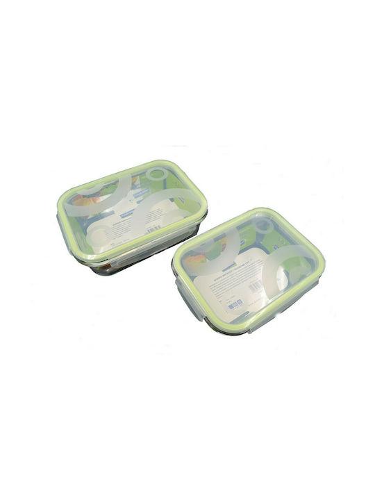 Sidirela No175 Lunch Box Glass Green 1pcs