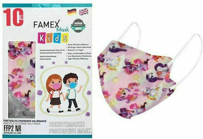 Famex Disposable Protective Mask FFP2 NR Kids with Unicorn 50pcs