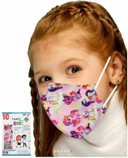 Famex Disposable Protective Mask FFP2 NR Kids with Unicorn 50pcs