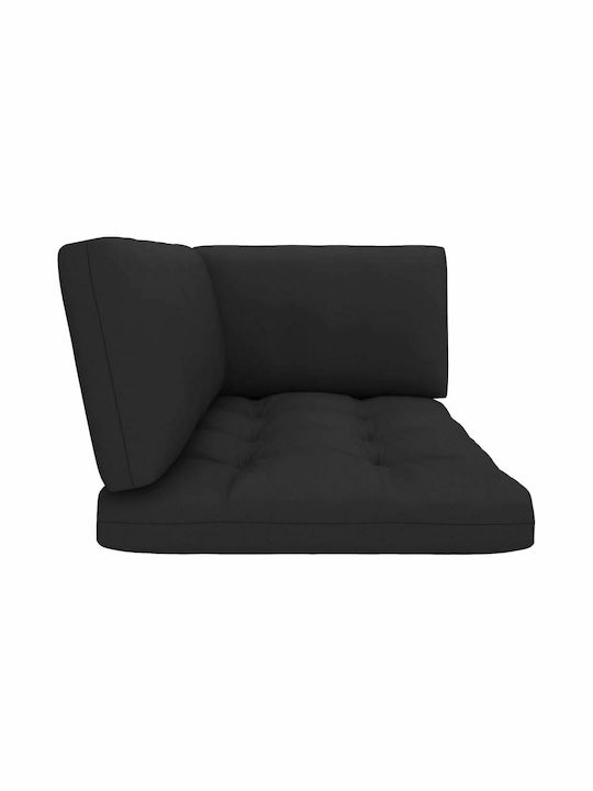 Ecksofa Außenbereich aus Paletten mit Kissen 110x65x55cm