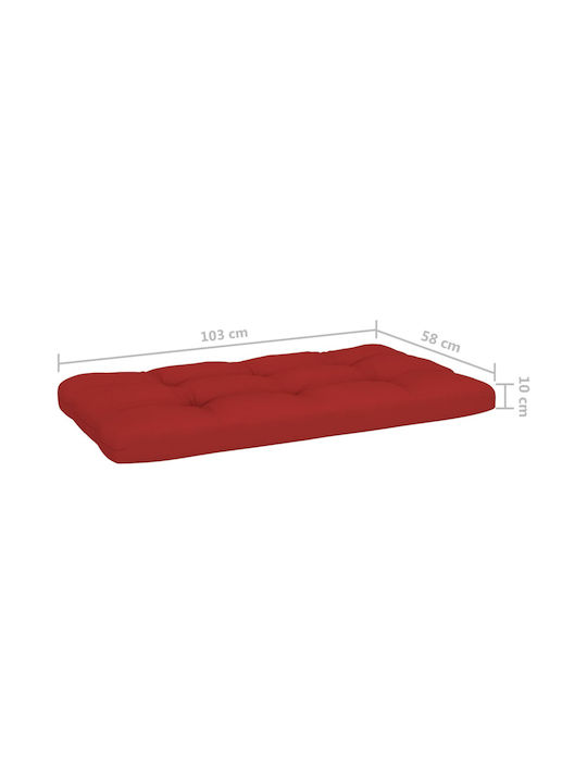 Ecksofa Außenbereich aus Paletten mit Kissen 110x65x55cm