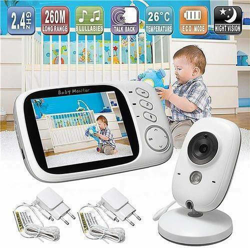 Factory VB603 Drahtlose Babyüberwachung mit Kamera & Bildschirm 3.2" , Zwei-Wege-Kommunikation & Schlaflieder