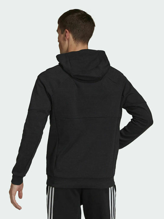 Adidas Designed For Gameday Men's Sweatshirt with Hood & Pockets Black