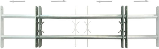 vidaXL Sicherheits-Fenstergitter verstellbar Grills 2Stück